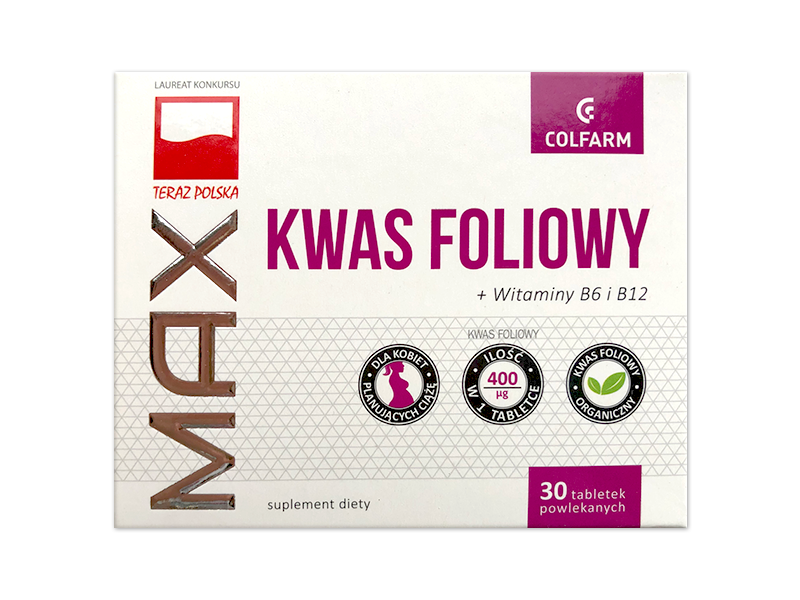 Kwas foliowy Max, tabletki/Colfarm