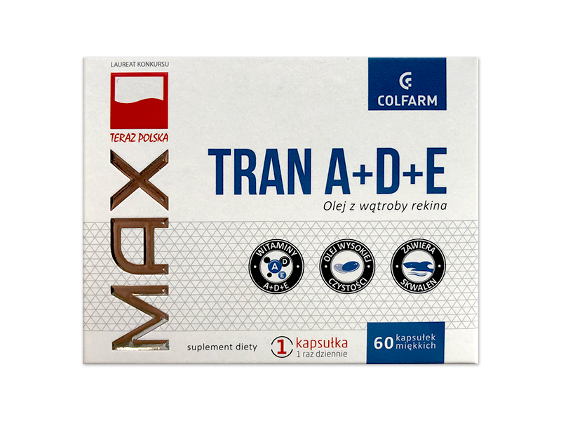 Tran A+D+E Max, kapsułki