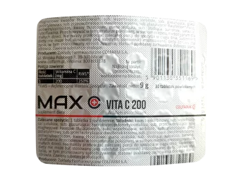 Zdjęcie produktu Max Vita C 200, tabletki, 200 mg/Colfarm