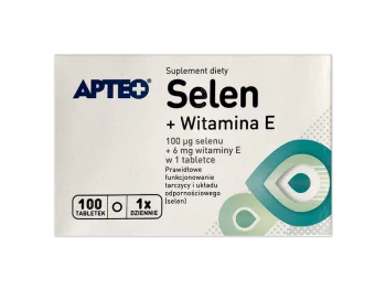 Zdjęcie produktu Apteo Selen + wit. E, tabletki, 100 µg+6 mg