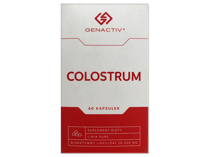 Colostrum Genactiv, kapsułki, 200 mg