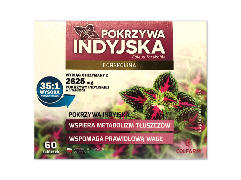 Pokrzywa indyjska, tabletki