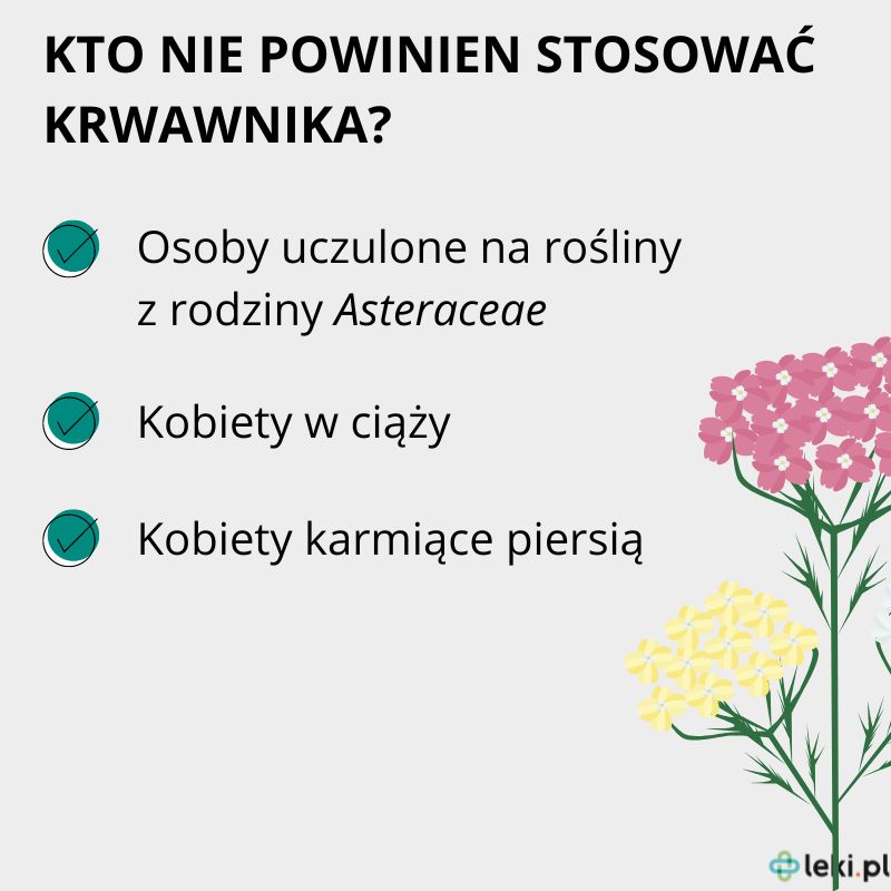 Kiedy nie stosować krwawnika? 