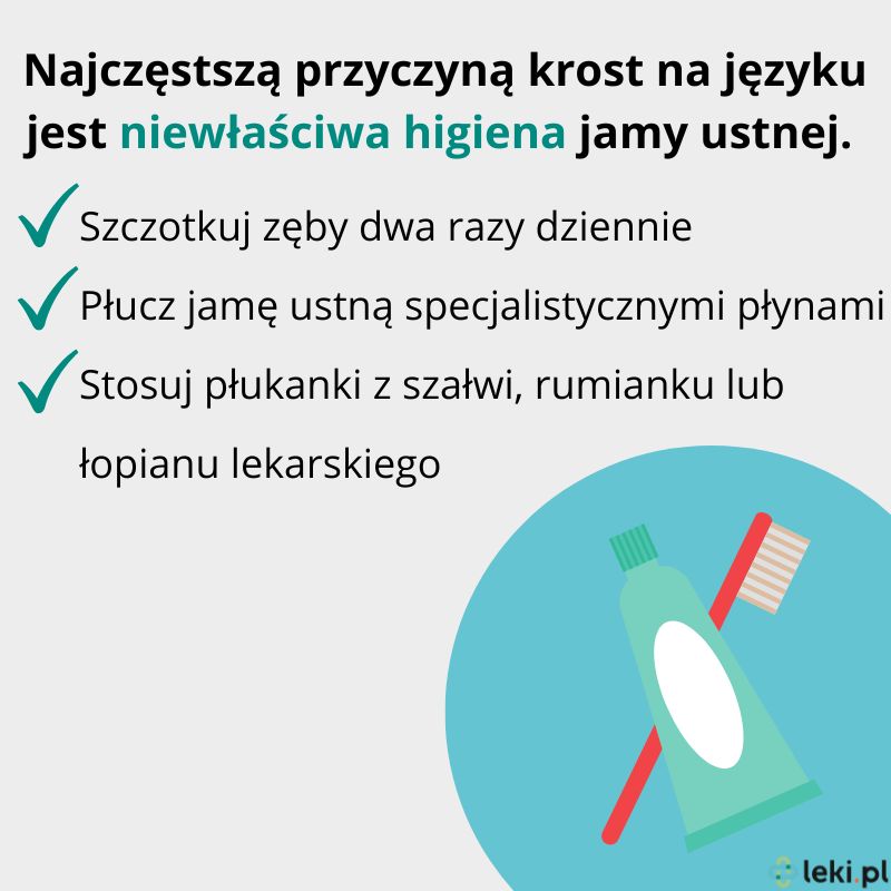 Domowe sposoby na krosty na języku.