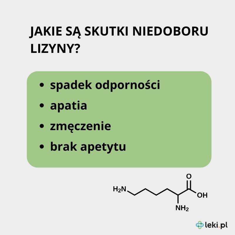 Jakie są skutki niedoboru lizyny? 