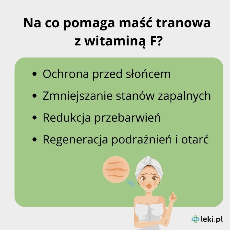 Maść tranowa z witaminą F na zmarszczki.