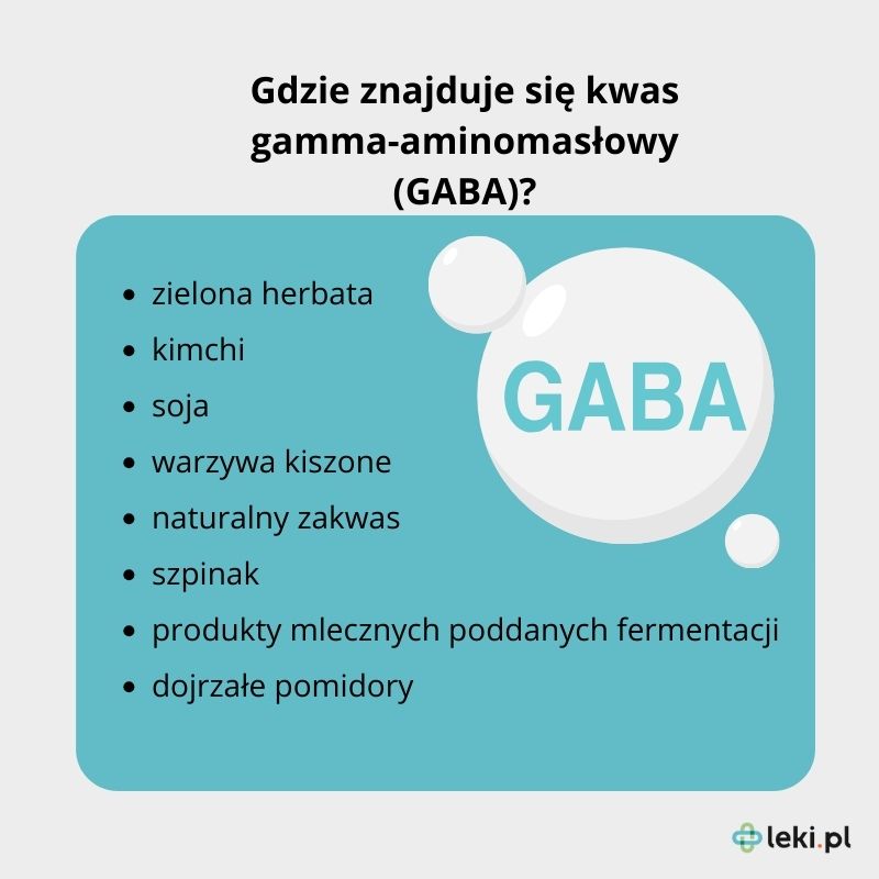 Kwas gamma-aminomasłowy w jedzeniu.